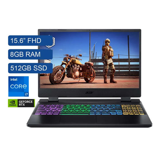 Computador portátil Gamer ACER NITRO 15.6" Pulgadas 79S3 Intel Core i7 - RAM 8GB - Disco SSD 512GB - Negro