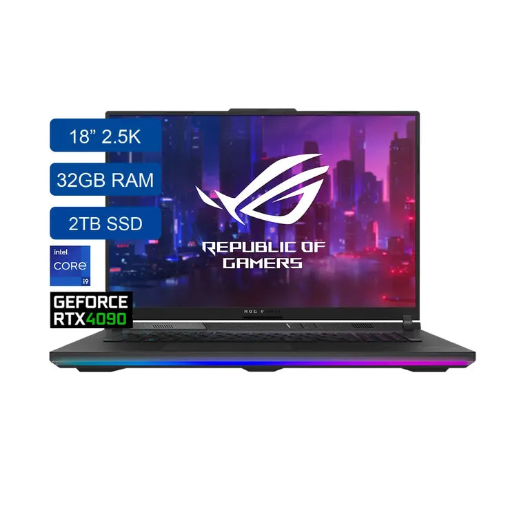 Computador Portátil Gamer ROG Strix SCAR 18" Pulgadas G834JYR - Intel Core i9 - RAM 32GB - Disco SSD 2 TB - Negro