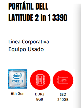 PORTÁTIÑ DELL LATITUDE 2 IN 1 3390