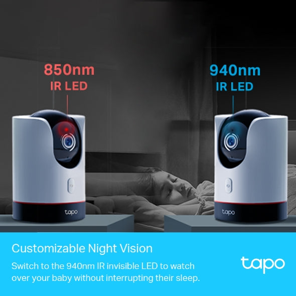 Tapo C225 Cámara inteligente Wi-Fi de seguridad para el hogar con movimiento horizontal y vertical