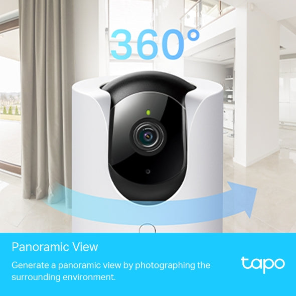 Tapo C225 Cámara inteligente Wi-Fi de seguridad para el hogar con movimiento horizontal y vertical