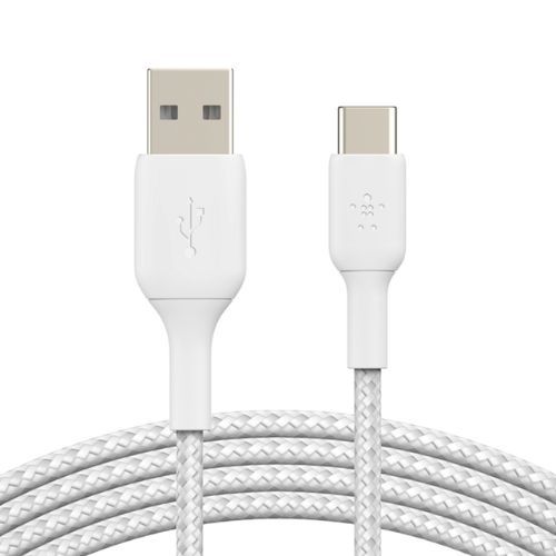 Cable Braided Belkin USB-C a USB-A 2M Blanco