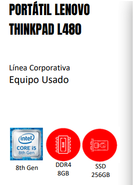 PORTÁTIL LENOVO THINKPAD L480