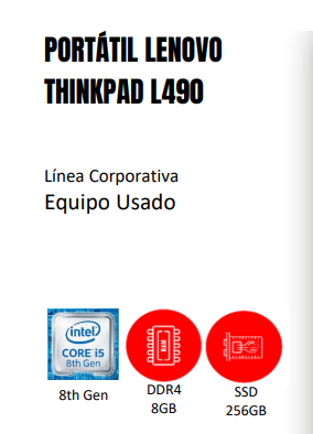 PORTÁTIL LENOVO THINKPAD L490