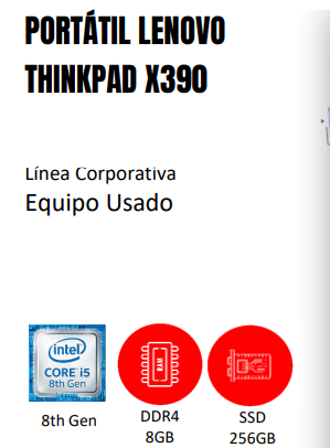 PORTÁTIL LENOVO THINKPAD X390