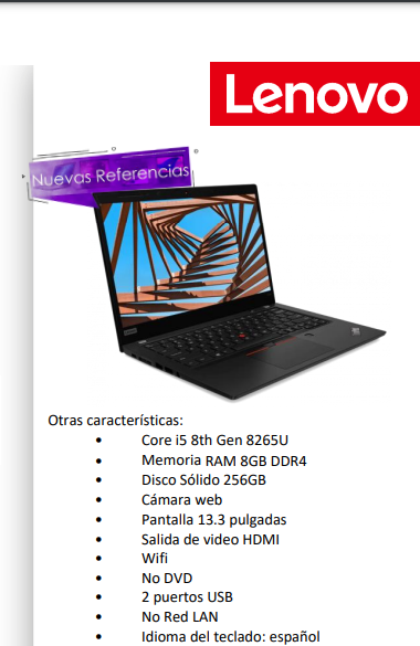 PORTÁTIL LENOVO THINKPAD X390