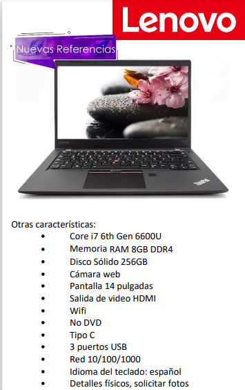 PORTÁTIL LENOVO THINKPAD T470s