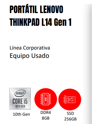 PORTÁTIL LENOVO THINKPAD L14 GEN 1