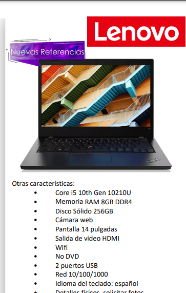 PORTÁTIL LENOVO THINKPAD L14 GEN 1