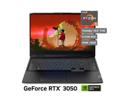 LAPTOP LENOVO IDEAPAD GAMING3 15ARH7, RYZEN 5 6600H, 16GB RAM, 512GB, RTX3050 WIN11