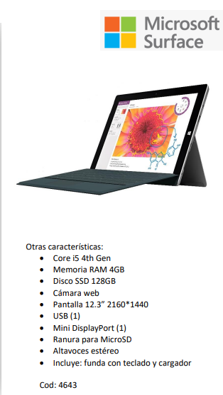 Tablet Microsoft Surface Pro 3