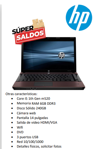 PORTÁTIL HP PROBOOK 4420s