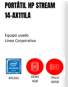 PORTÁTIL HP STREAM 14-AX111LA