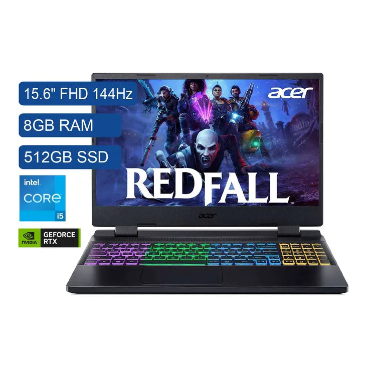 Computador Portátil Gamer ACER NITRO 15.6" Pulgadas 51S2 Intel Core i5 - RAM 8GB - Disco SSD 512GB - Negro