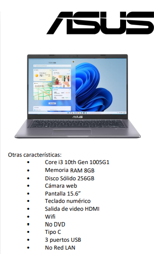 PORTÁTIL ASUS VIVOBOOK X509JA