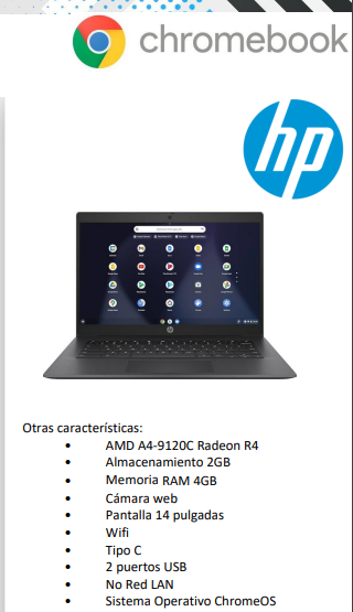 CHROMEBOOK HP 14-DB0002CA