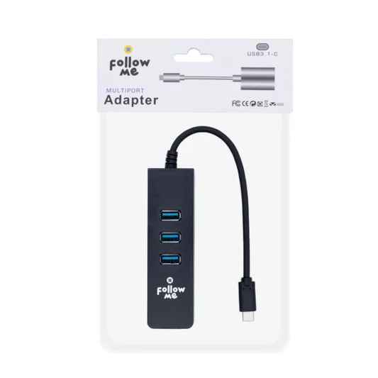 Follow Me - Adaptador USB C 4 en 1 USB 3.0 LAN