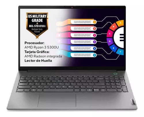 Portátil Lenovo Thinkbook 15 Ryzen 3 5300u 8gb 256gb Huella