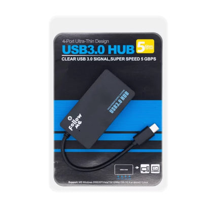 Follow Me - Hub USB C 3.0 4 Puertos