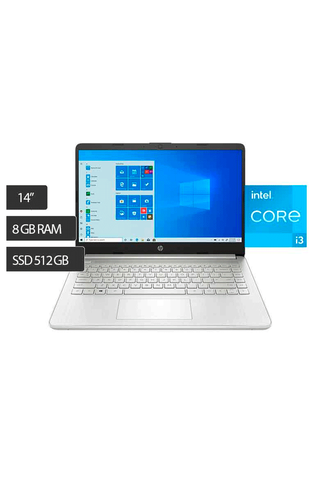 LAPTOP HP 14-DQ2023LA I3-1115G4 8GB 512GB SSD 14 HD WINDOWS 11 (3V836LA-ABM)