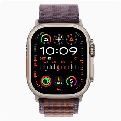 Reloj APPLE Watch Ultra 2 (GPS + Cellular) - Caja de titanio de 49 mm - Correa Loop Alpine índigo - Talla M