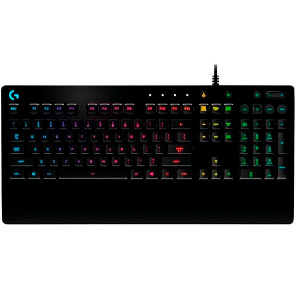 Teclado G213 prodigy logitech gaming ingles alámbrico USB RGB lightsync