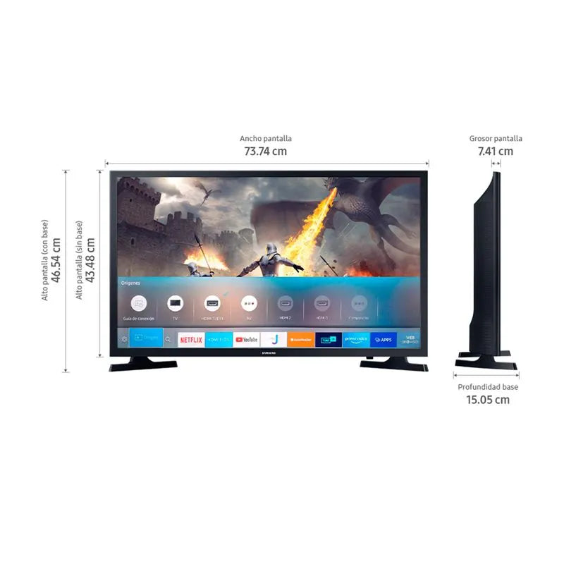 Televisor Samsung de 32" Smart TV HD UN32T4300AKXZL LED